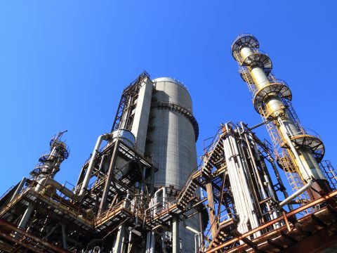 view-of-factory-against-blue-sky-257700